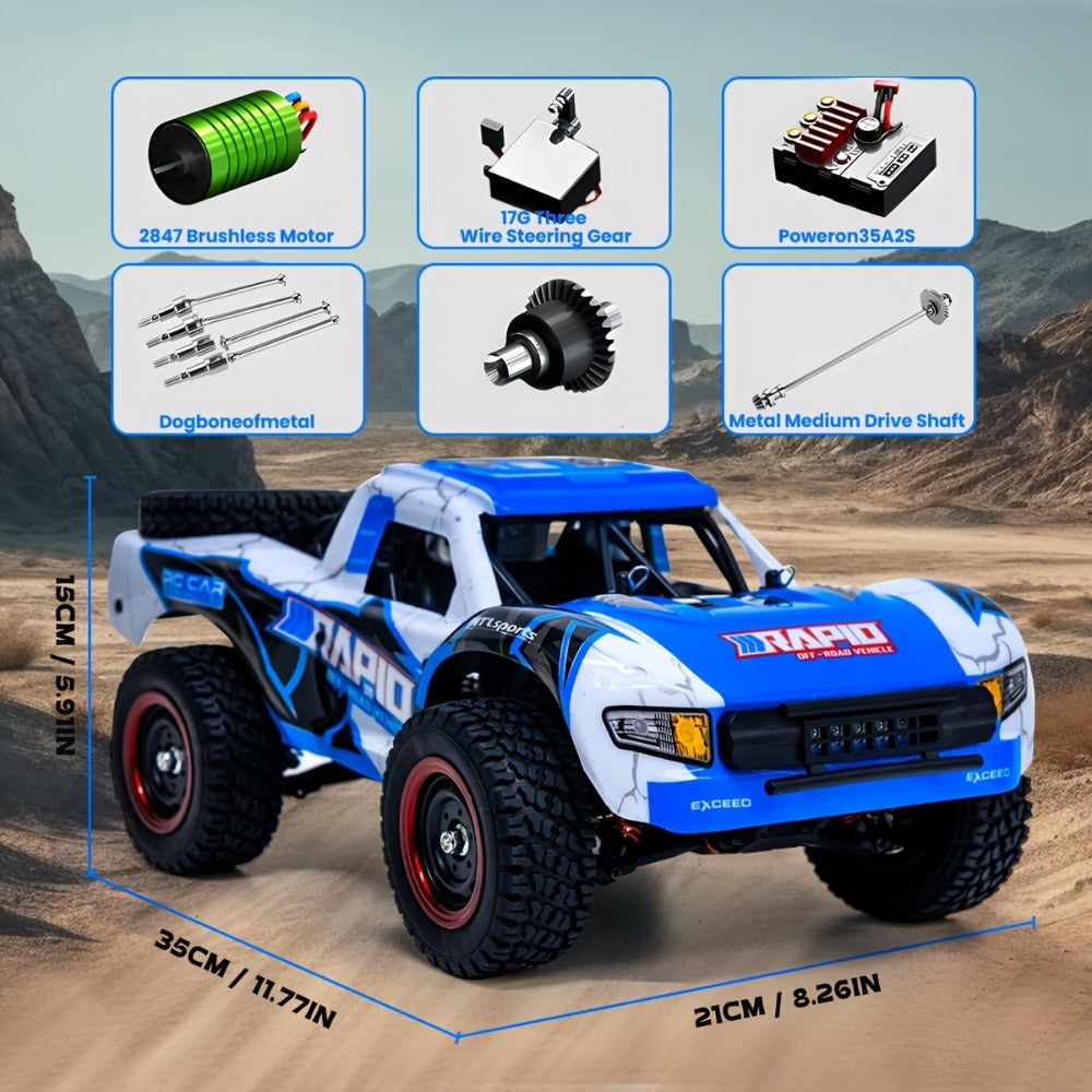 1:14 4WD RC Off-Road Car with Brushed and Brushless Motor Options