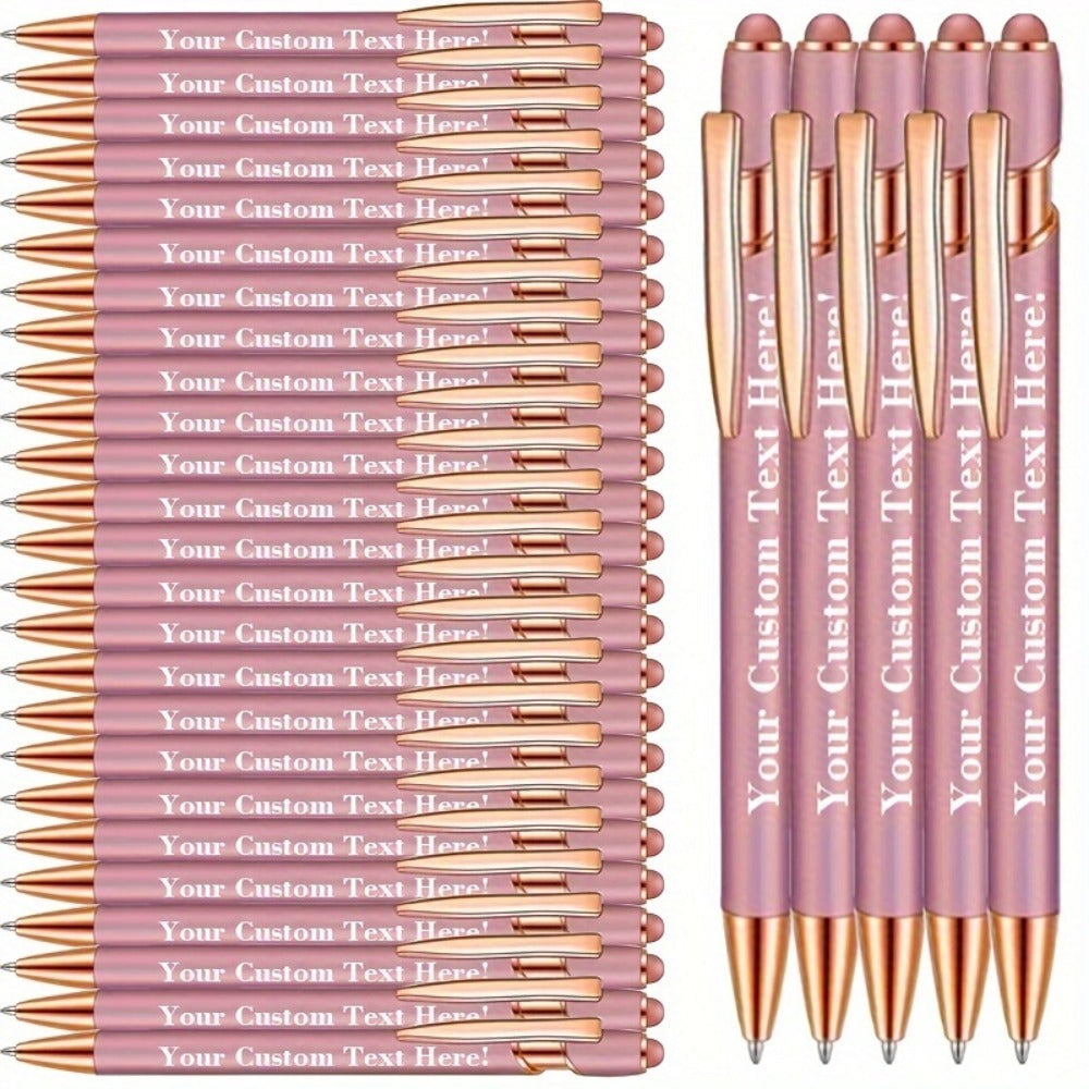 Ballpoint Stylus Pens 30 Pack – 2-in-1 Touchscreen Stylus & Ballpoint Pen with Comfortable Grip, Personalized Engraving, Bulk Set for Office, School, Wedding & Party Favors