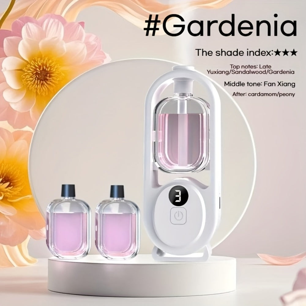 7-Color LED Aromatherapy Diffuser 150ml with USB Power, Ultrasonic Whisper-Quiet Mist, Timer Auto Shut-Off for Bedroom Office Yoga – Bundle with Hilton Gardenia Ocean Jasmine Shangri-La Oils