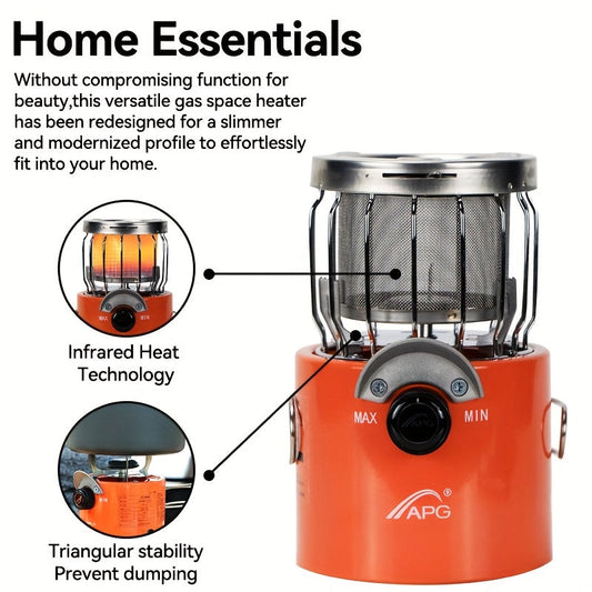 Portable Propane Radiant Heater 9000 BTU with Gas Regulator for Outdoor Use