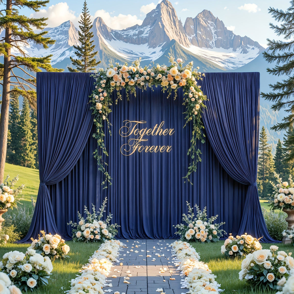 2-Pack 10x10ft Spandex Photography Backdrop Curtains - Wrinkle-Resistant Polyester Background Cloth with Pole Pockets for Weddings, Birthdays, Banquets & Photo Studio Events