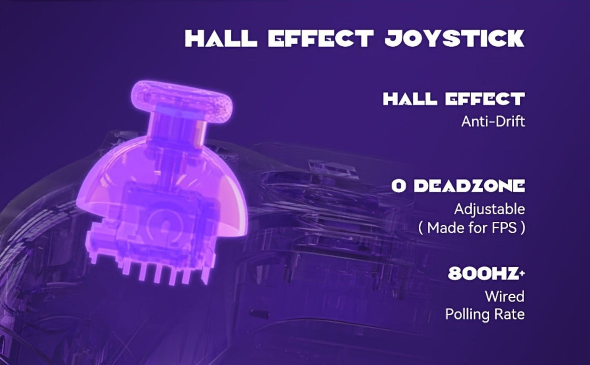 Hall Effect Wireless Gaming Controller V2 Black – Interactive Screen, RGB Lighting, Remappable Buttons, 1800mAh Battery with Charging Dock, No Drift for PC Switch iOS Android Steam Deck – Not Compatible with PS or Xbox