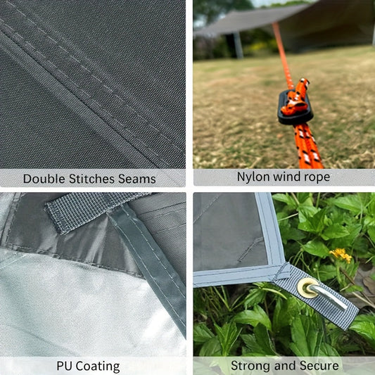 Camping Tarp Canopy with Foldable Design for Outdoor Shade and Shelter