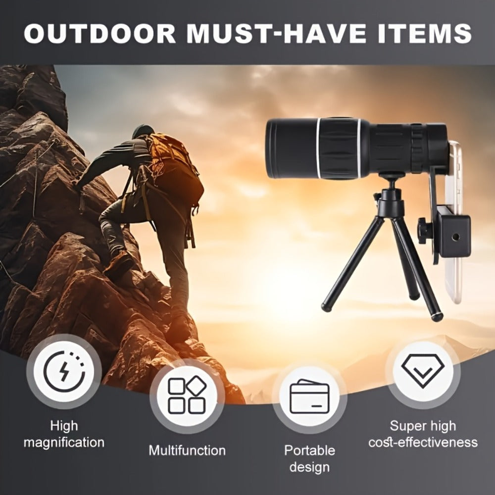 10x50 High Power Monocular Telescope HD Optics, Manual Focus, Waterproof Portable Scope for Adults, Birdwatching, Wildlife Observation, Hiking, Camping, Hunting & Outdoor Sightseeing