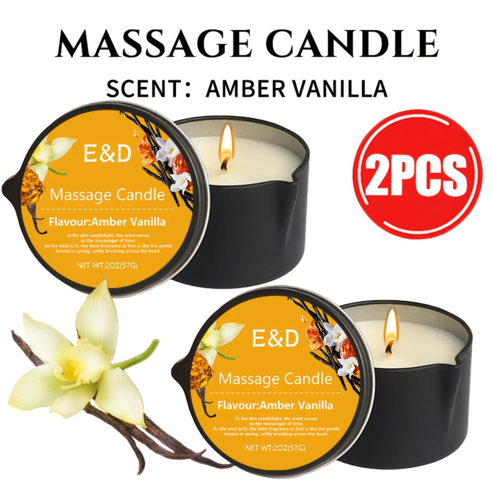 Massage Oil Candle 2-in-1 Soy Wax Scented Candle with Essential Oil Warm Moisturizing Body Lotion 20+ Scents Spa Pedicure Nail Salon Wedding Valentine Gift for Women