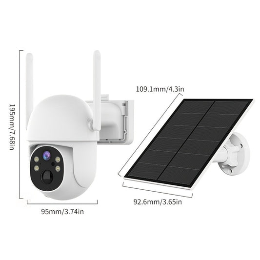 Solar Security Camera with 3MP Video, App-Controlled Pan & Tilt and Color Night Vision