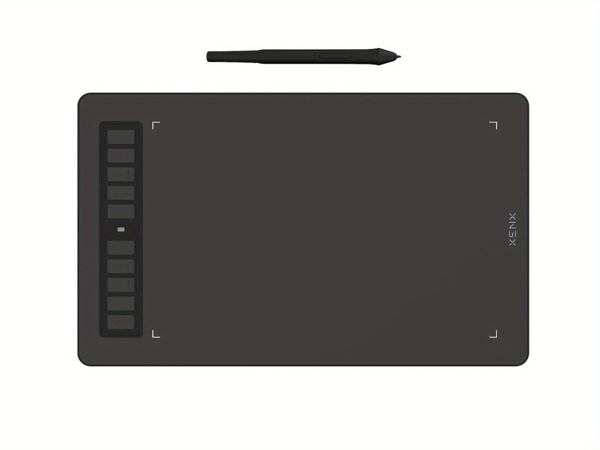 XENX Graphics Drawing Tablet 10 x 6.22 Inch, 8192 Pressure Sensitivity Battery-Free Passive Stylus, 10 Customizable Hotkeys, Compatible with Mac Windows Android, Wacom Alternative for Digital Art Illustration Design Online Teaching