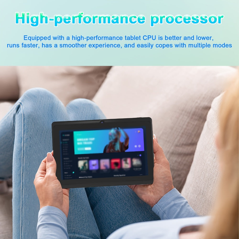 PEICHENG 7 Inch Android Tablet, 2GB RAM 32GB ROM, 1024x600 IPS Screen, 3000mAh Battery, Dual Camera 2MP+5MP, 2.4G WiFi, Type-C, Tablet PC for Kids Reading Learning Photos Entertainment