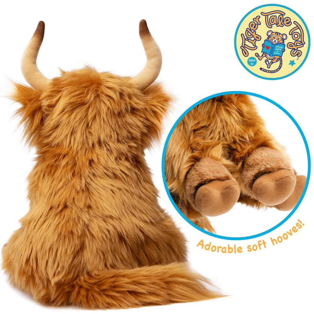 Highland Cow Stuffed Animal, Henley Model, Listed 14-Inch Size