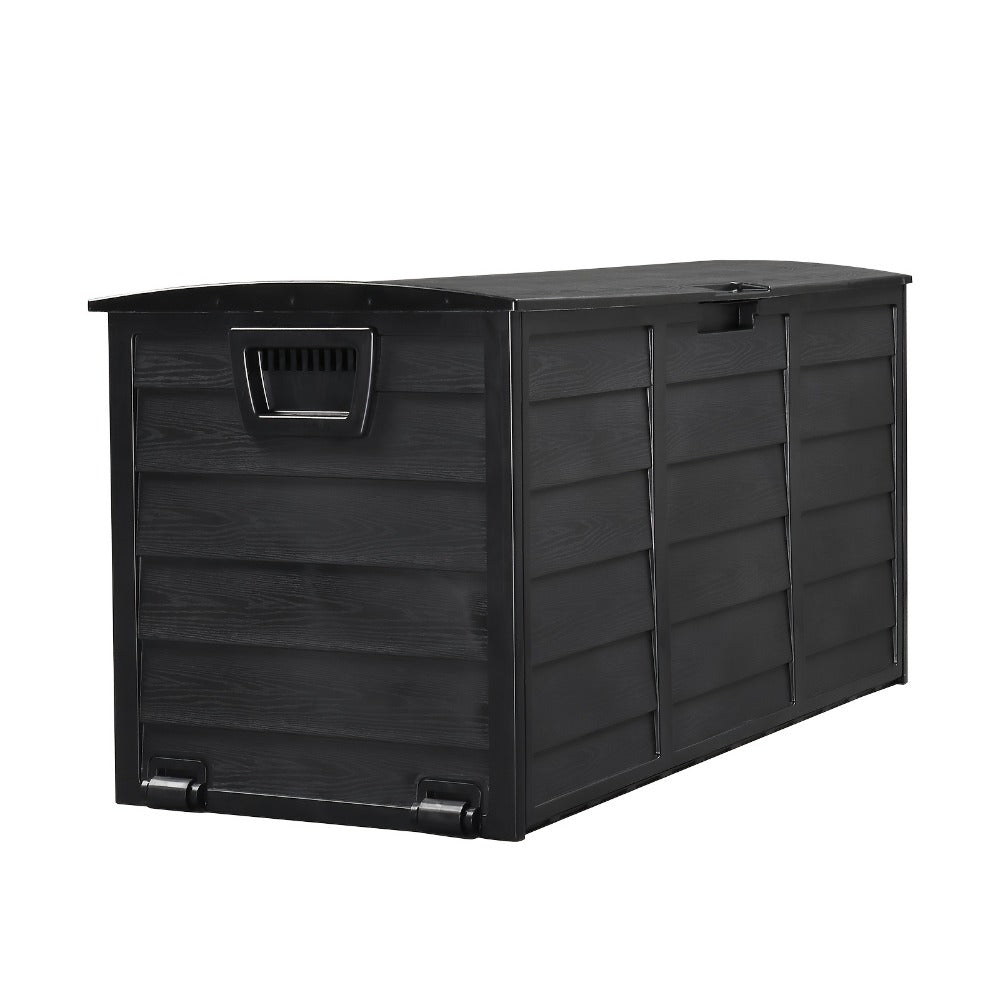 75 Gallon Deck Box with Wheels – 284L Resin Outdoor Storage Box Lockable Plastic Container for Patio, Pool & Garden, 110 lbs Capacity, Multiple Colors, Weatherproof Outdoor Storage Cabinet