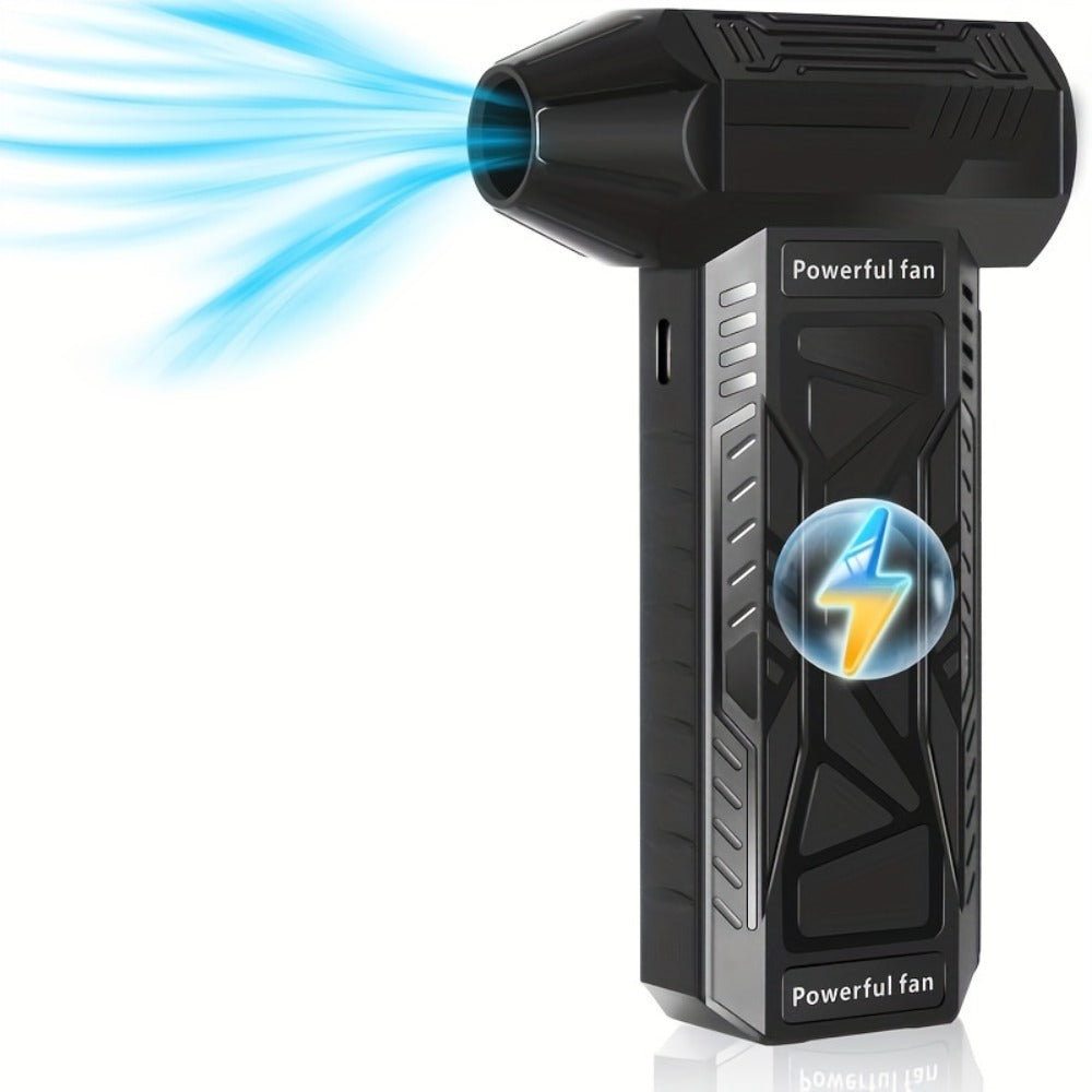 130000 RPM USB Turbo Fan Cleaner – Portable Handheld Electric Air Blower for Car Detailing, Dust Removal, Snow Clearing & BBQ Fire Starter, Cordless Rechargeable, Multi-Color