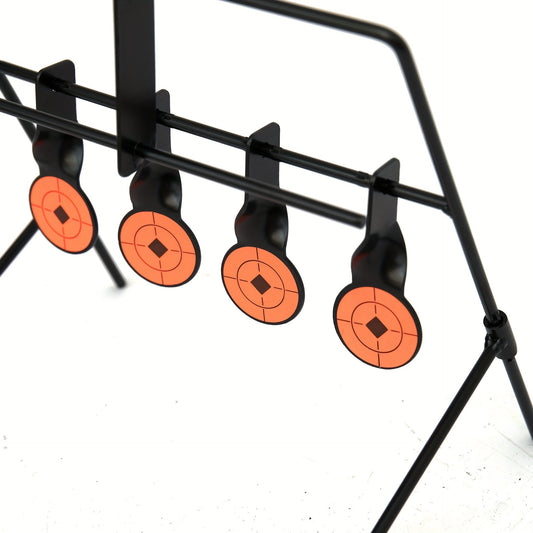 Shooting Target Stand with Four Rotating Targets and Metal Frame