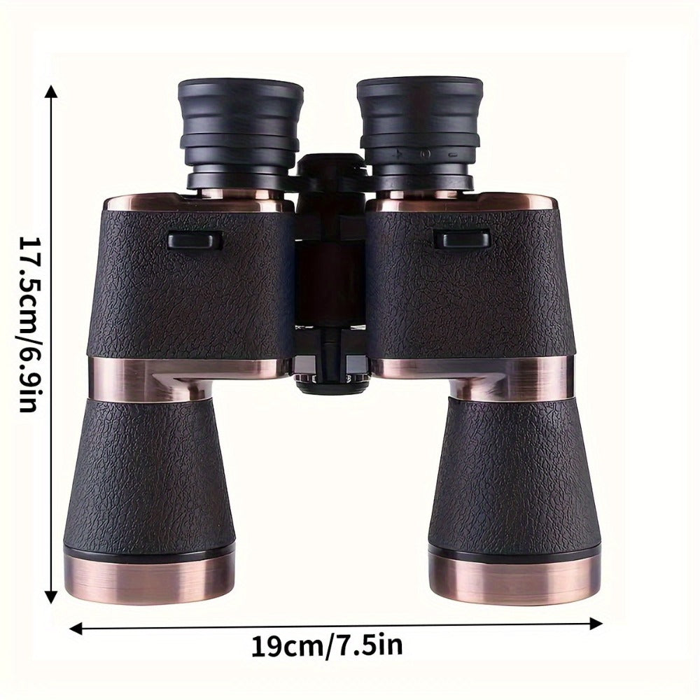 10x50 HD Binoculars for Adults, Professional Compact Long-Range Telescope with FMC Coating & BAK4 Prism, Durable Rubber Grip, Ideal for Hiking, Camping, Bird Watching, Football Games, Concerts