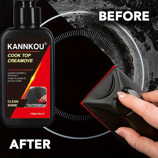 Ceramic Glass Cooktop Cleaner & Polish, 150g for Burnt-On Food and Grease