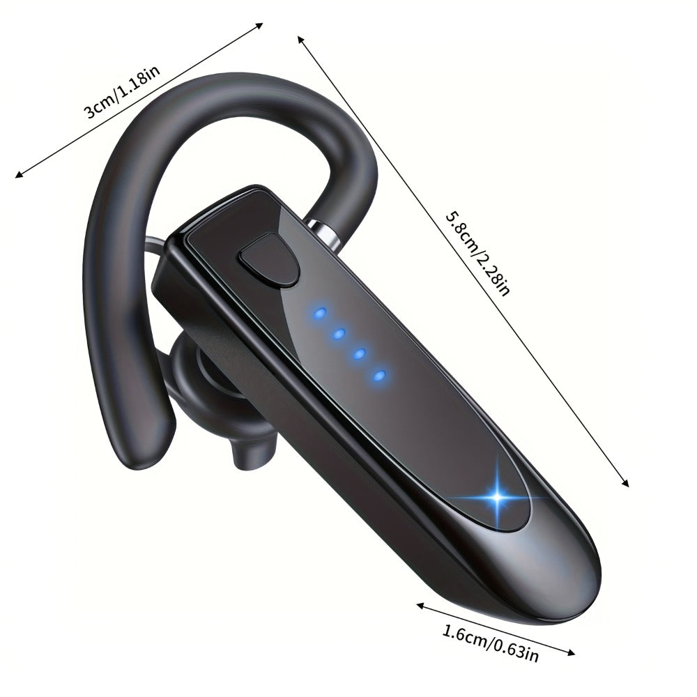Trucker Bluetooth Headset 29H Playtime 180H Standby, Handsfree Earpiece with Mic Dual Device Connection, Wireless Headset for Driver Office Compatible with iPhone Android Samsung Laptop