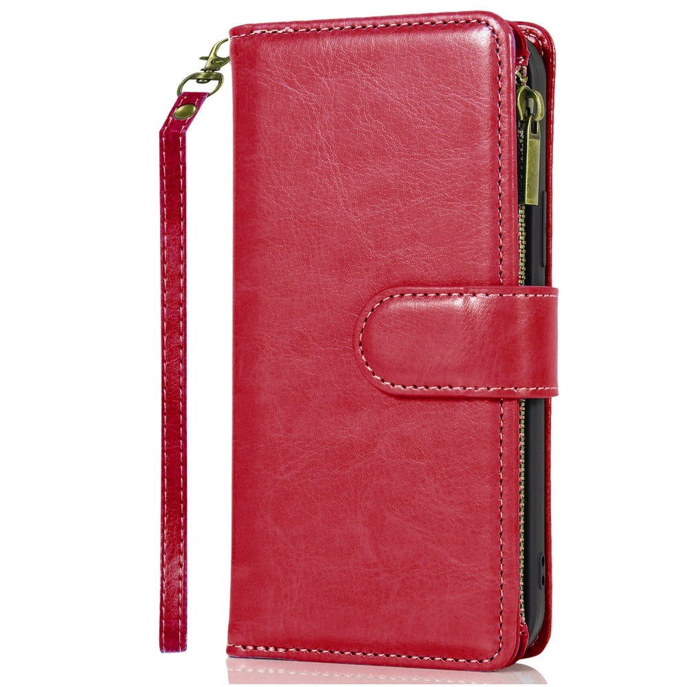 Wallet Case for Samsung Galaxy S25 FE – Luxury Leather Zipper Card Holder ID Window Money Pocket Folio Flip Cover, Slim Protective Phone Case with Card Slots for Galaxy S25 FE Women Men
