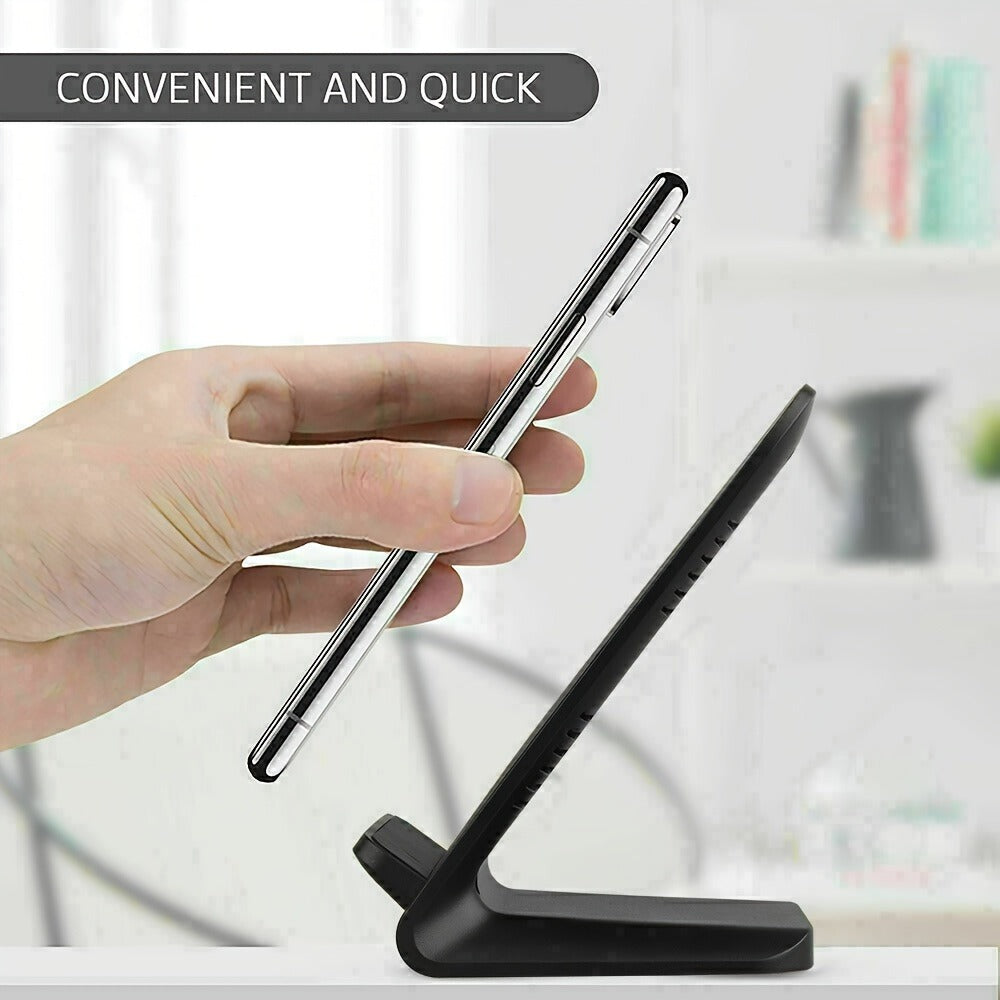 30W Ultra-Fast Wireless Charger Stand Dual Coil Smart Auto-Adjust 5W-30W for iPhone 17 16 15 14 13 12 11 Pro Max, Samsung Galaxy S24 S23 S22 S21 S20 S10, Google Pixel, Huawei, Xiaomi & All Qi Android – USB-C Black