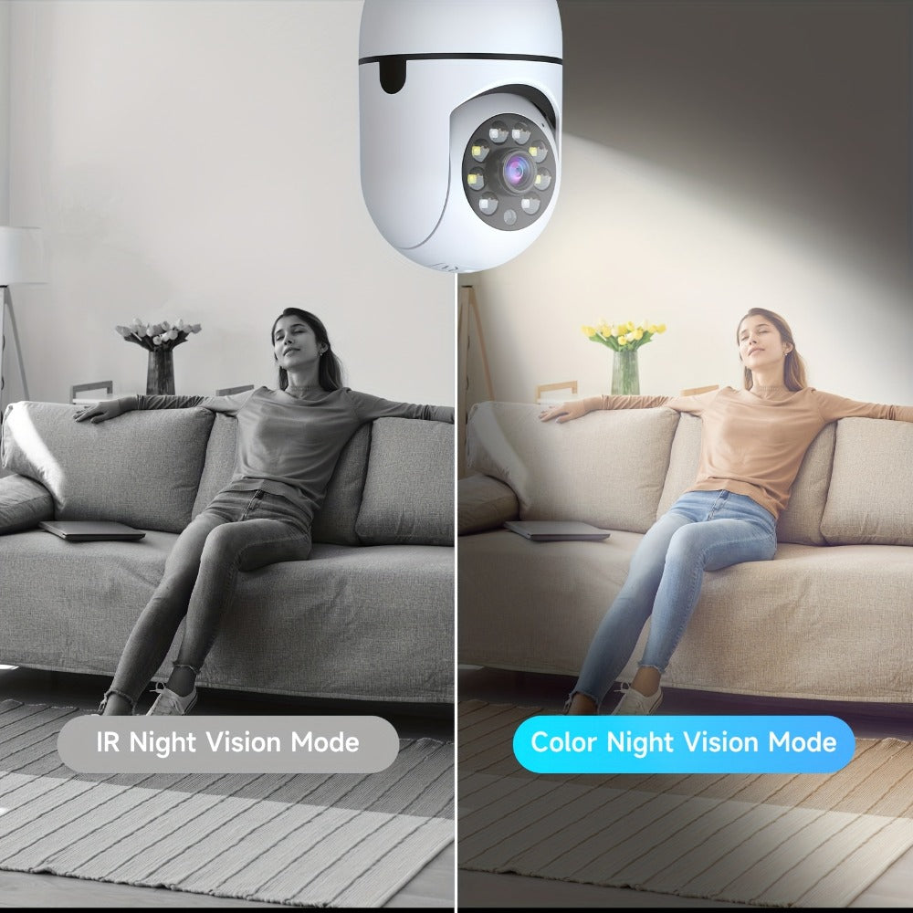 Alexa Compatible Indoor Security Camera 2-Pack, 355° Pan Tilt, Full-Color Night Vision, Dual-Band 2.4G/5G WiFi, Motion Detection, Two-Way Audio, 256GB TF & Cloud Storage – Baby Pet Home Monitor