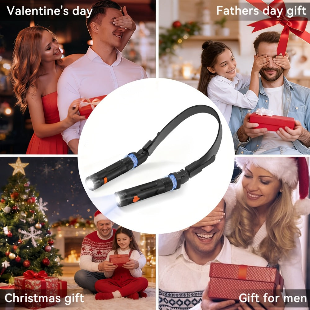 Hands-Free Neck Light LED Wearable Reading Light with Magnetic Base & Flexible Design – Portable Book Light for Reading, Crafting, Grilling, Repairs, Camping & Emergencies