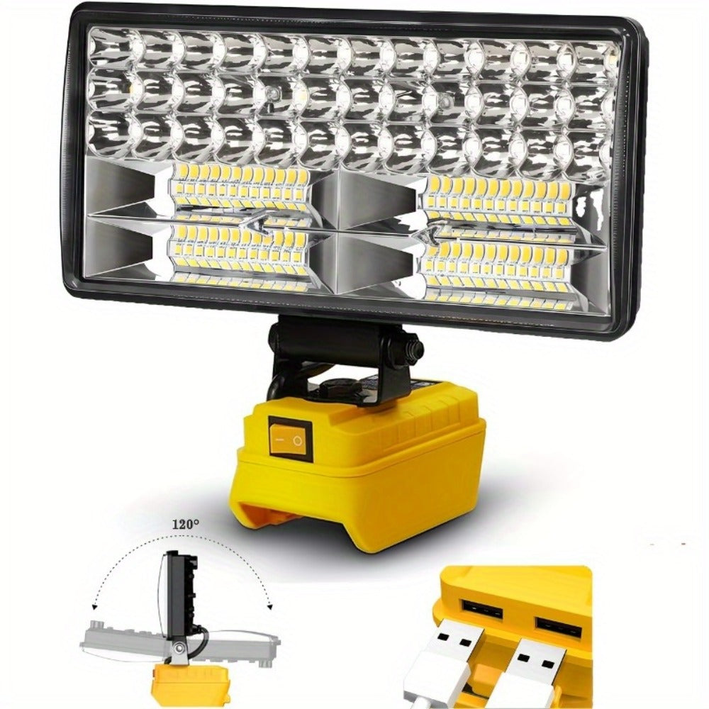 Cordless LED Work Light for DeWalt 20V Battery – 30W/90W 1800/5400 Lumen LED Floodlight | Battery Powered Work Light for Automotive Repair, Construction Site & Emergency Lighting | Battery Not Included