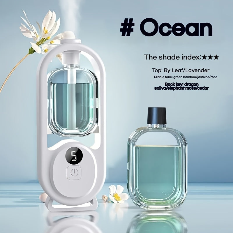 7-Color LED Aromatherapy Diffuser 150ml with USB Power, Ultrasonic Whisper-Quiet Mist, Timer Auto Shut-Off for Bedroom Office Yoga – Bundle with Hilton Gardenia Ocean Jasmine Shangri-La Oils