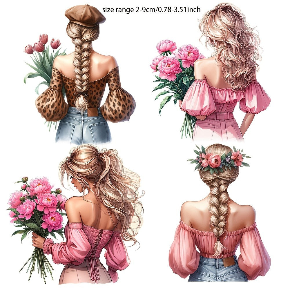 Aesthetic Floral Stickers for Journaling, 16 Pieces, 2 Styles