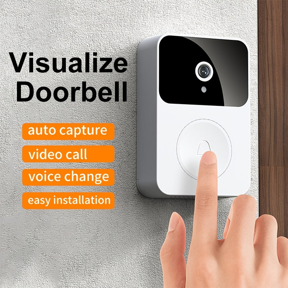 PIR Motion Video Doorbell Camera WiFi HD Night Vision with Two-Way Audio, Cloud & SD Card Storage, 2.4G App Control, Smart Wireless Doorbell for Home Security Intercom Apartment Front Door