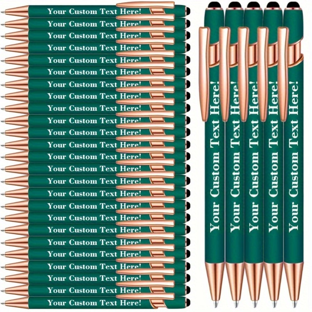 Ballpoint Stylus Pens 30 Pack – 2-in-1 Touchscreen Stylus & Ballpoint Pen with Comfortable Grip, Personalized Engraving, Bulk Set for Office, School, Wedding & Party Favors