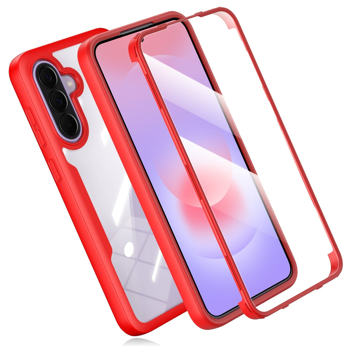 Samsung Galaxy A-Series Rugged Case with Built-In Screen Protector – Full Body Shockproof Phone Cover for Galaxy A15 A16 A17 A36 A37 A56 A57 5G | Heavy Duty Drop Protection