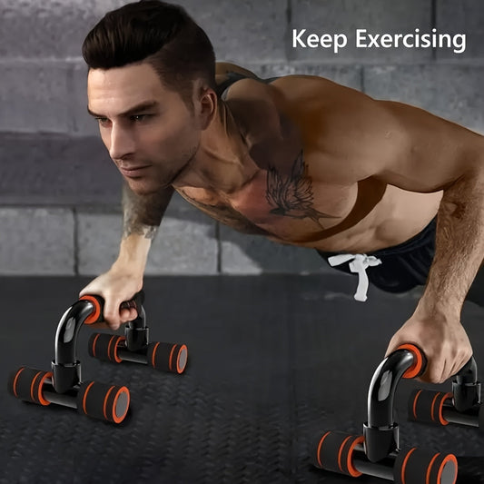 Ab Workout Set with Ab Wheel, Push-Up Bars and Resistance Band, 7 Pieces
