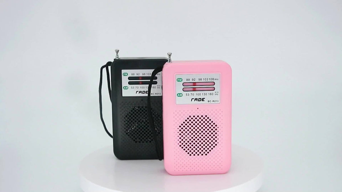 Portable AM FM Radio Battery Powered Handheld with Manual Tuner, Headphone Jack, Built-in Speaker, Adjustable Telescopic Antenna & Wrist Strap for Camping, Travel, Emergency & Outdoor Use