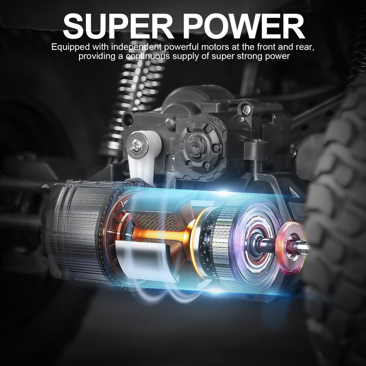 18.1-Inch 4WD RC Monster Truck with Mini RC Motorcycle, All-Terrain