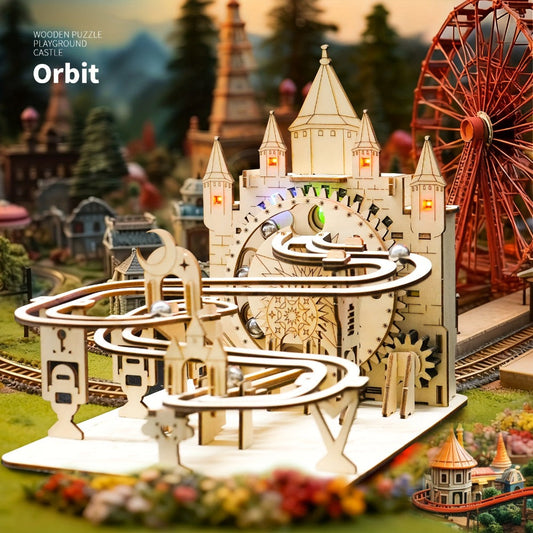 Electric Marble Run Construction Set, 3D Track Building Puzzle