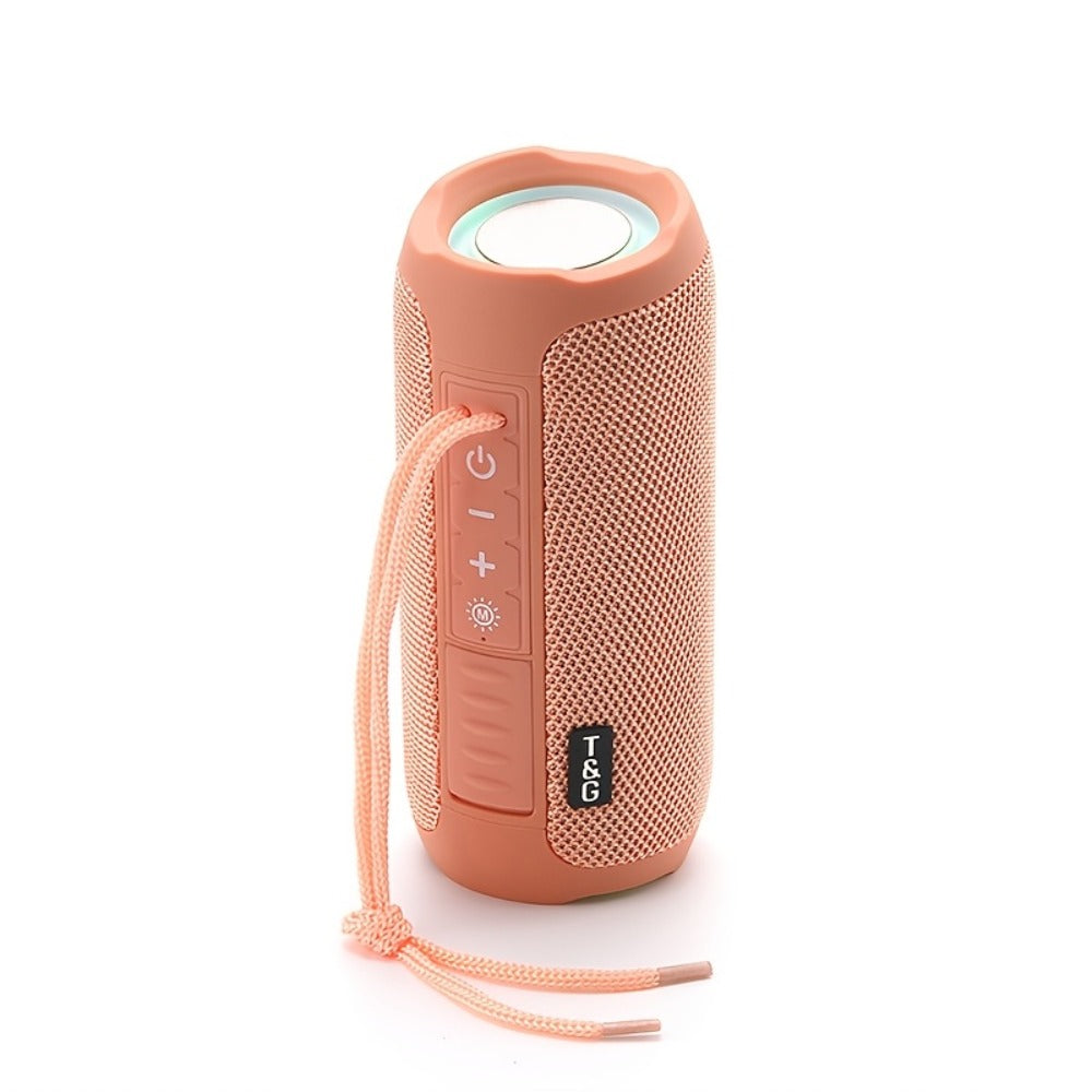 TG227 Portable Bluetooth Speaker with LED Breathing Light, TWS Stereo Sound, USB-C Rechargeable, Wireless Speaker for Outdoor Camping, Hiking, Gatherings