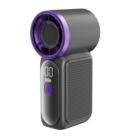 Mini Handheld Turbine Fan with 100 Speed Levels and USB Rechargeable Battery