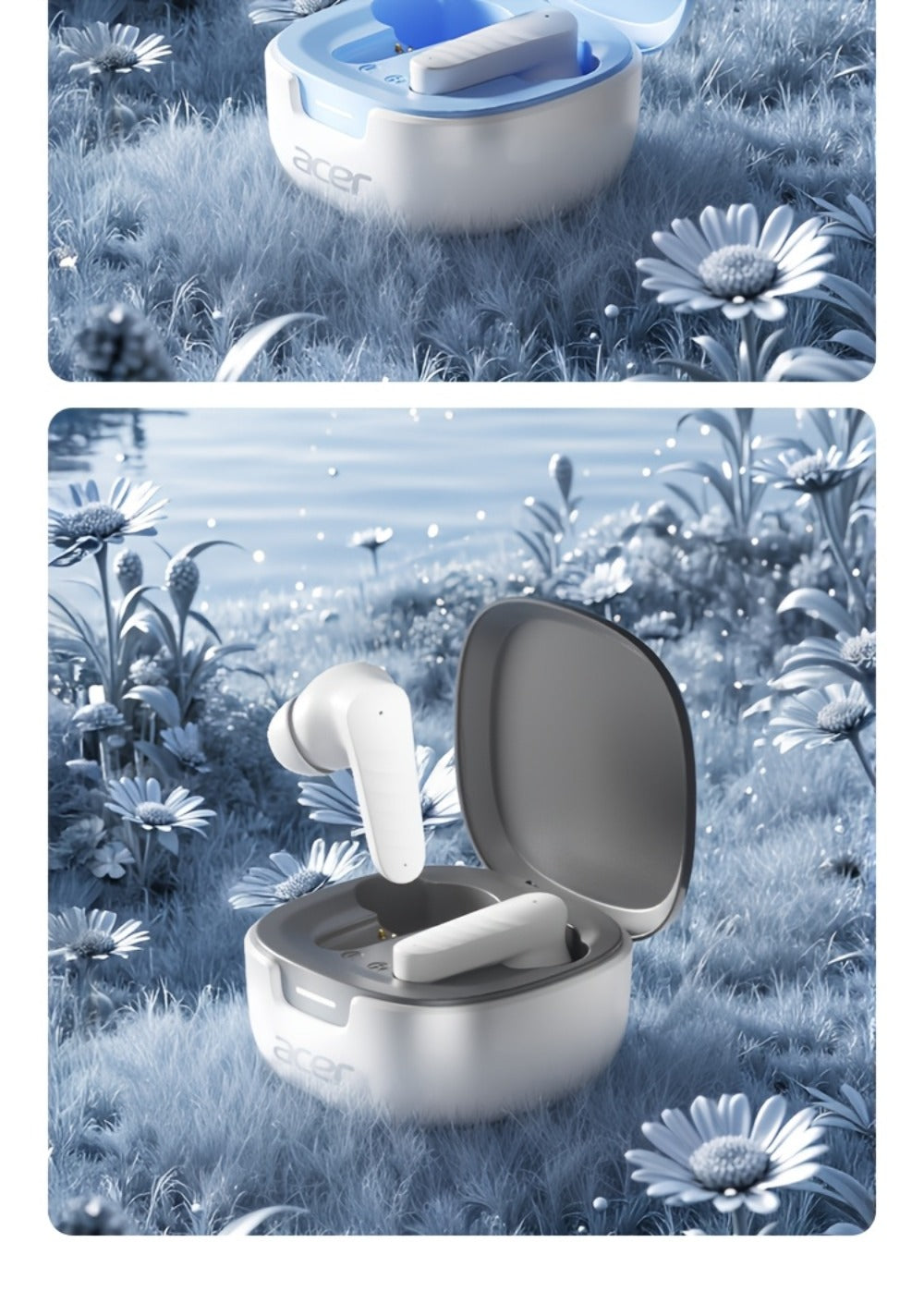 ENC Wireless Earbuds Mini Lightweight In-Ear Bluetooth Earphones Smart Noise Reduction Long Battery Life Touch Control for Sports Running Cycling Work Commute Phone PC Tablet Gift for Men Women