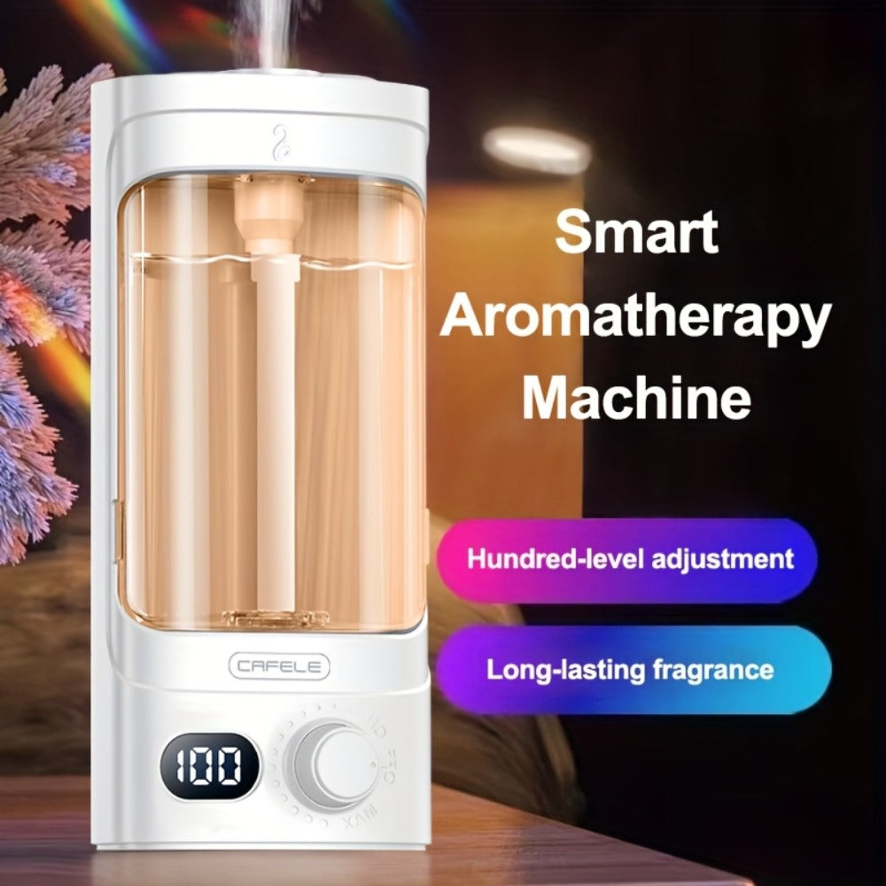 300ml Essential Oil Diffuser 100-Level Mist Control USB Rechargeable – Ultrasonic Soundwave, Auto Shut-Off, Whisper-Quiet Aromatherapy Diffuser for Home Office Bedroom Pet Room, Bundle with Essential Oils