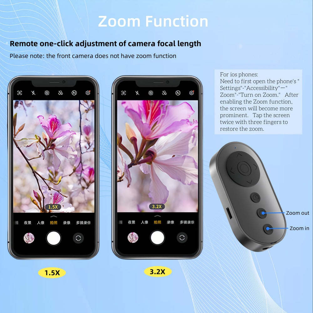 Bluetooth Scrolling Remote Control for TikTok, Page Turner for Kindle App & E-Books, Camera Shutter Clicker – Wireless Phone Remote for iPhone, Android & iPad Video, Reading & Selfies