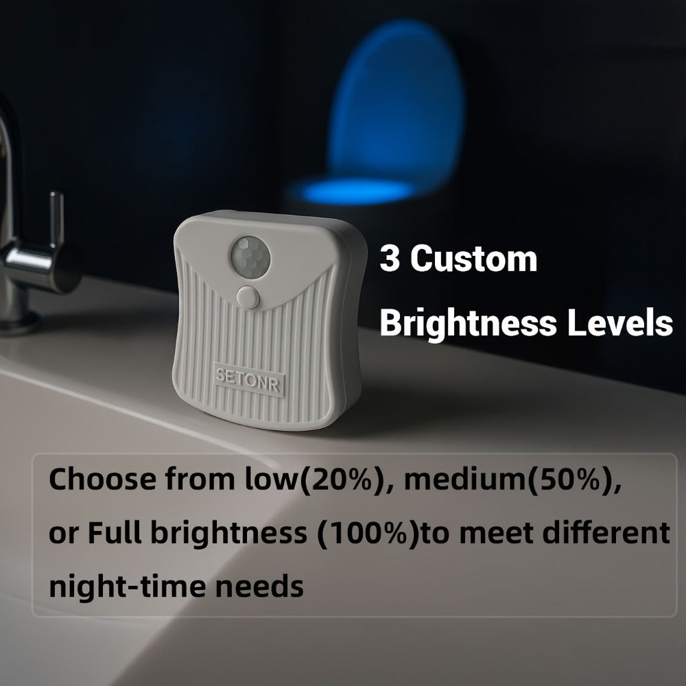 Toilet Night Light 2 Pack Motion Activated Dimmable LED – Smart Bathroom Bowl Light with Motion Sensor Auto On Off for Bathroom Toilet Seat Night Safety Gift