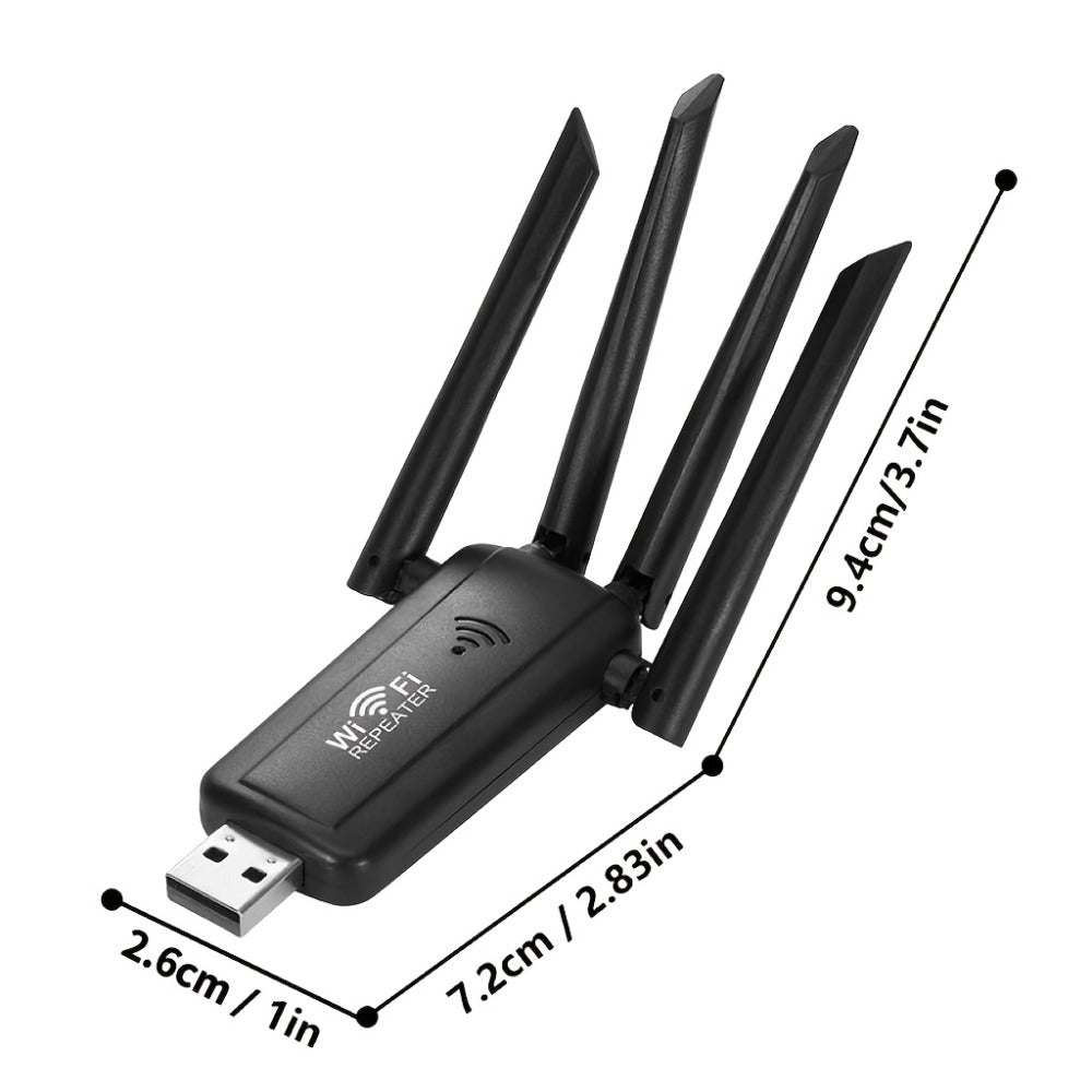 300Mbps WiFi Extender Plug-In Wall Design - Wireless Repeater & Signal Booster for Home Office, Apartment, Basement, Garage, Easy WPS Setup, 2.4GHz Wide Coverage, No Dead Zones