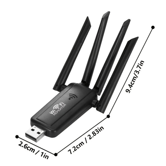 WiFi Extender 300Mbps 2.4GHz, Wall Plug-In Repeater with WPS and Access Point Mode