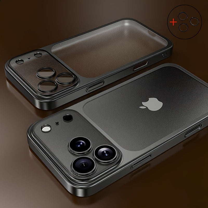 Matte Frosted Clear iPhone Case with Wireless Charging & Shockproof Lens Film for iPhone 17 16 15 14 13 12 Air Pro Max Plus – Anti-Fingerprint Slim Transparent Back Cover