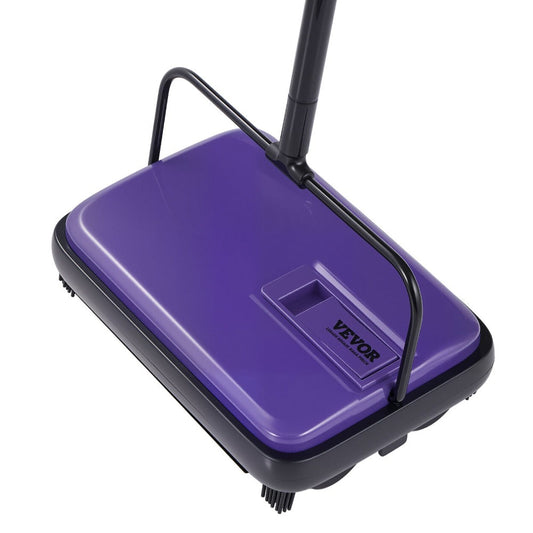 Manual Carpet Sweeper with 300 mL Dustbin, 6.7-Inch Width and Rotating Head, Blue