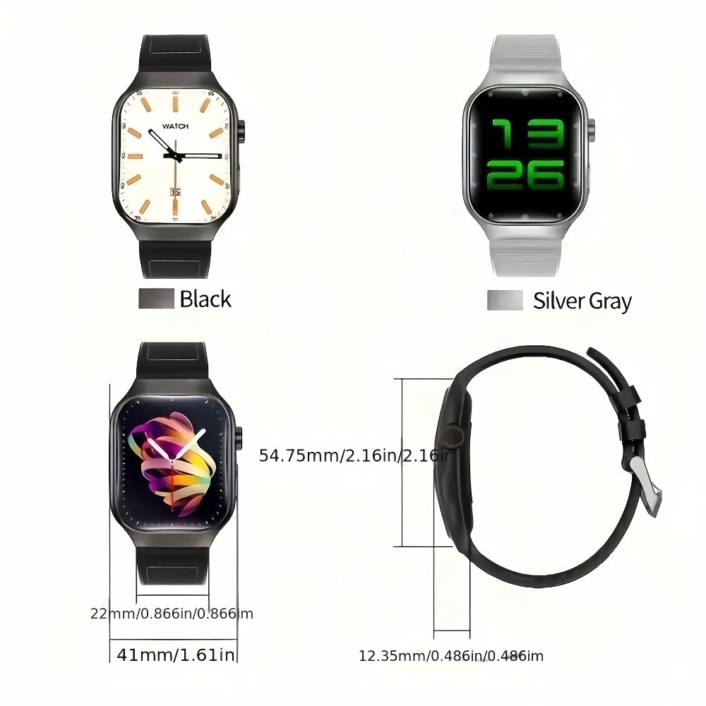 Curved Screen Smartwatch 1.96" HD 360° Panoramic Display, Bluetooth 5.2 Wireless Calling, Heart Rate Sleep Fitness Tracker, Rechargeable Battery, Outdoor Sports Fashion Watch for Men & Women