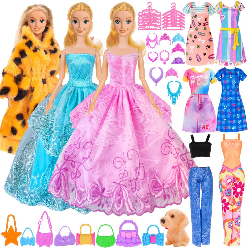 50-Piece Fashion Doll Clothes and Accessories Set for 11.5-Inch Dolls