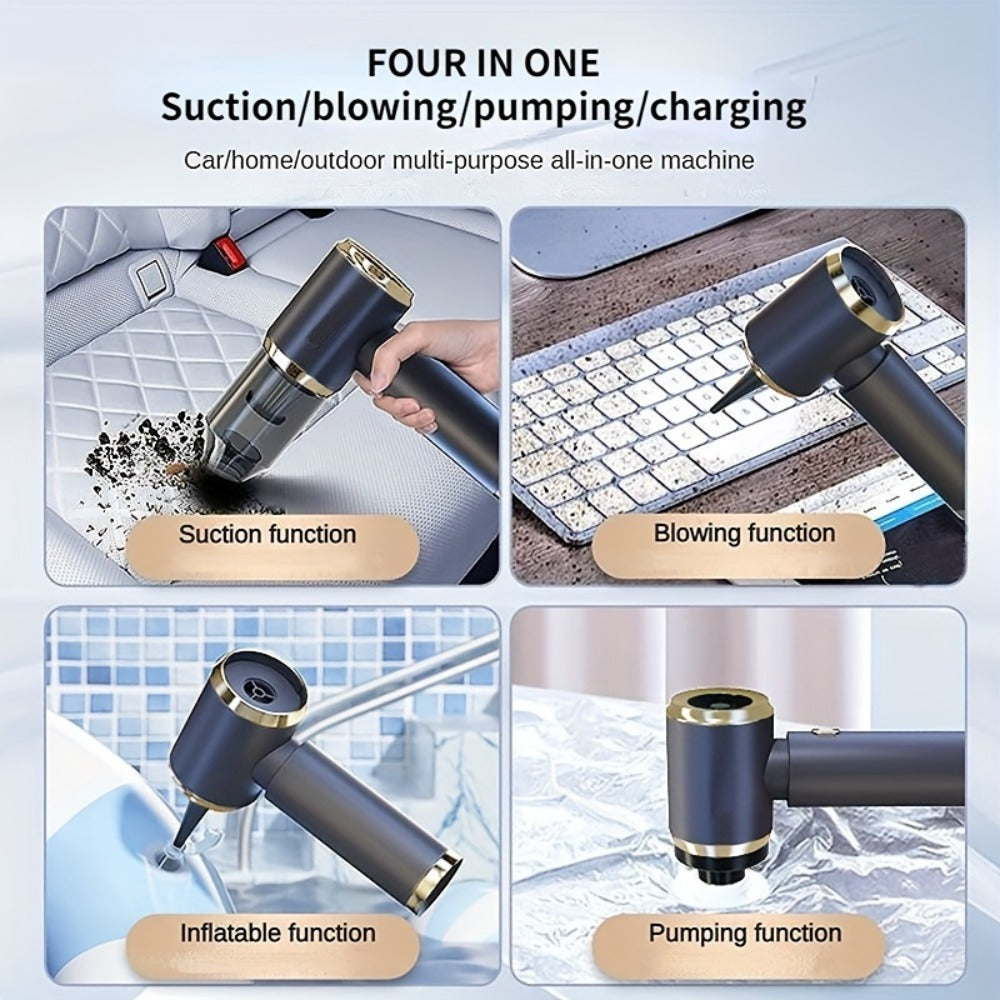 Cordless Vacuum Cleaner 6KPA Suction with Blow Air Function, Portable Handheld Car & Home Vacuum, Rechargeable Wireless Mini Vacuum with Complete Accessories for Car Interior, Dust, Keyboard