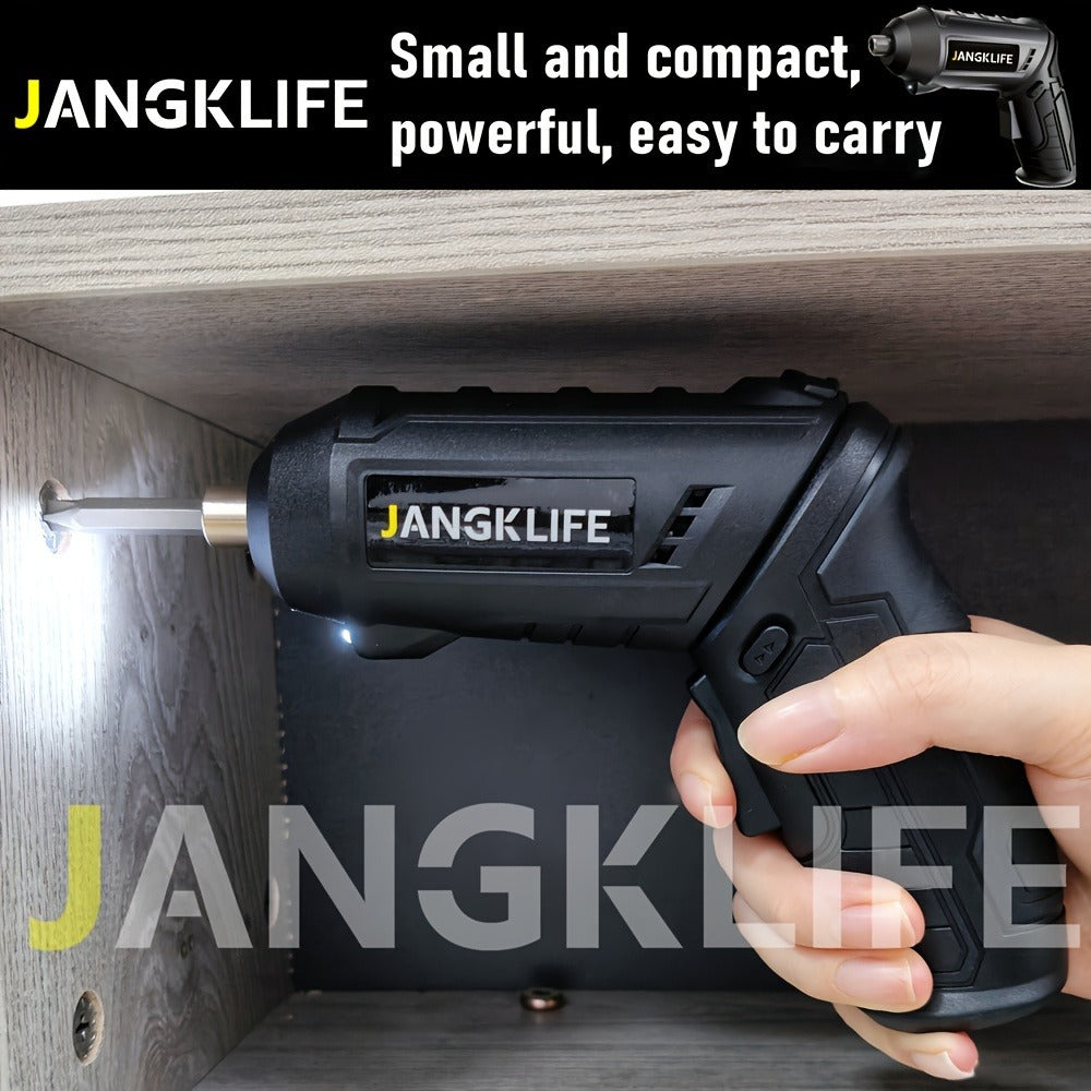 Electric Screwdriver Set 16pcs, 90° Rotatable Foldable Cordless Screwdriver Kit with 1200mAh Rechargeable Battery & Bits