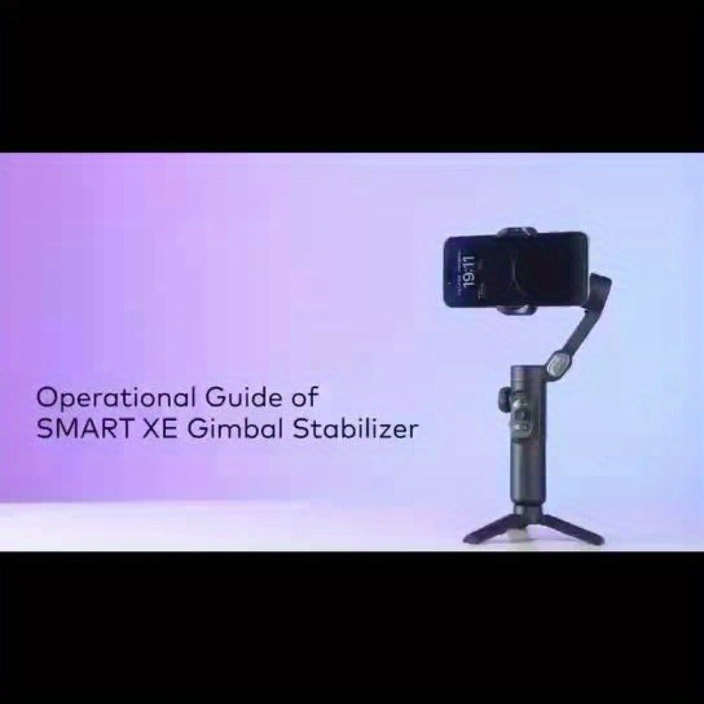 AOCHUAN Smart XE 3-Axis Phone Gimbal Stabilizer with AI Face Tracking & RGB Fill Light – Foldable Handheld Stabilizer, 360° Rotation, 2550mAh Battery, Anti-Shake for Vlogging, Live Streaming & Filming