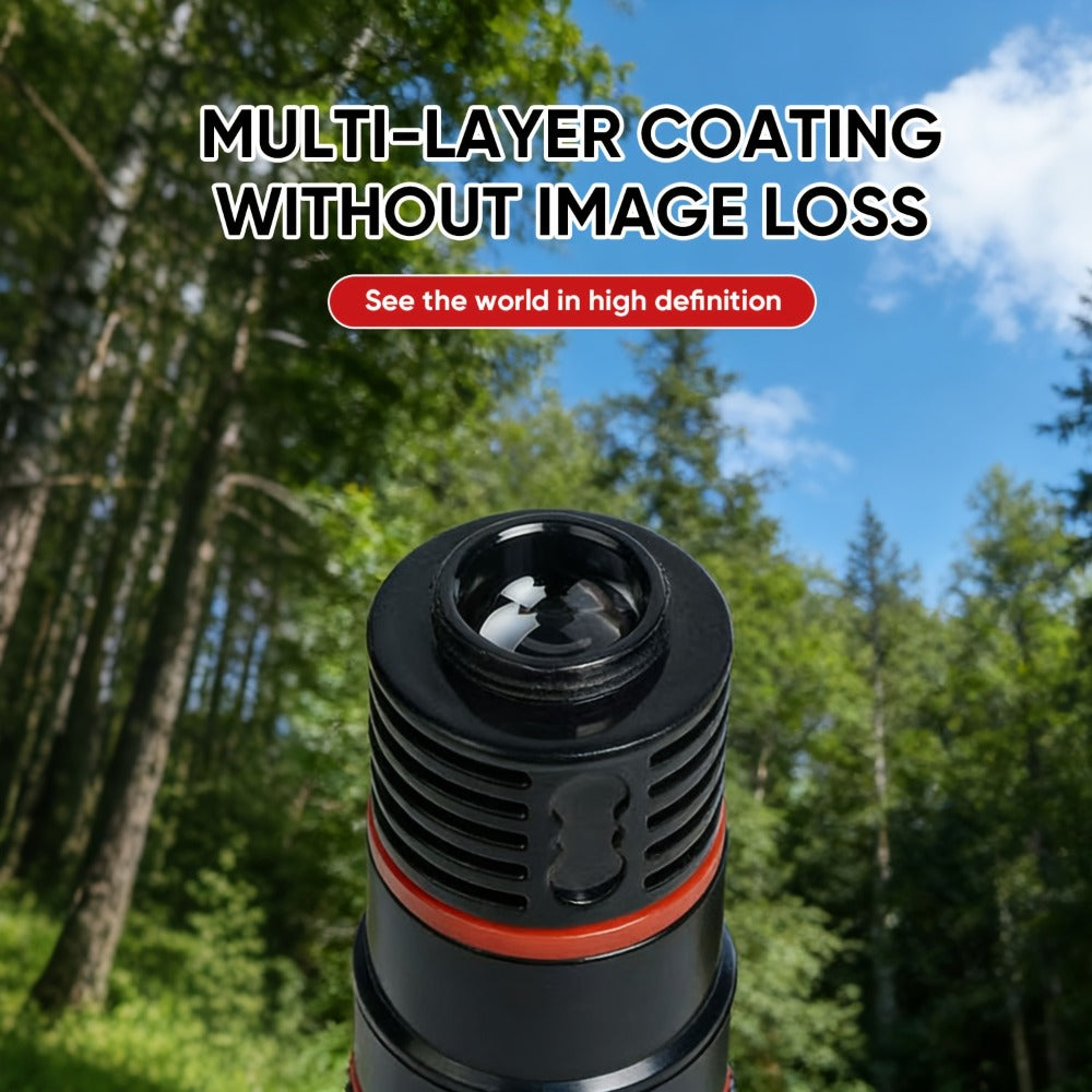 Portable Telephoto Zoom Lens for Smartphone – HD 2-in-1 Wide-Angle & Telephoto Clip-On Mobile Camera Lens, Precision Focus Ring, Universal iPhone & Android Fit, Travel Photography
