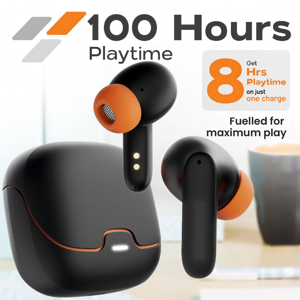 Low Latency Game Mode TWS Wireless Earbuds Bluetooth 5.4, Long Range Noise Cancelling Mic Fast Charging Wireless Charging Case, In-Ear Headset for Gaming Music Phone Calls iOS Android